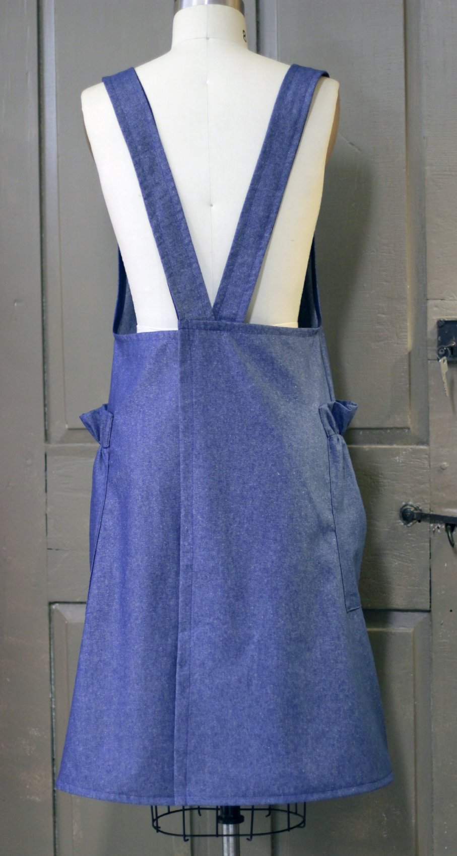 Mid Wash Denim Midi Pinafore Dress | Dresses | PrettyLittleThing USA